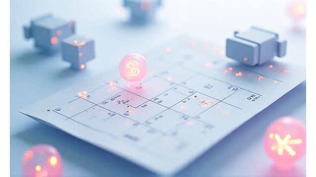 Abstract stylized calendar icon with a glowing 'E' for EchoGrove and integrated tech symbols like VR headsets and gear icons, suggesting seamless consultation scheduling.