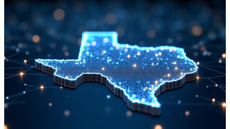 Abstract visualization of a global market map with glowing data points indicating growth and expansion opportunities, reflecting EchoGrove Events' strategic insights.