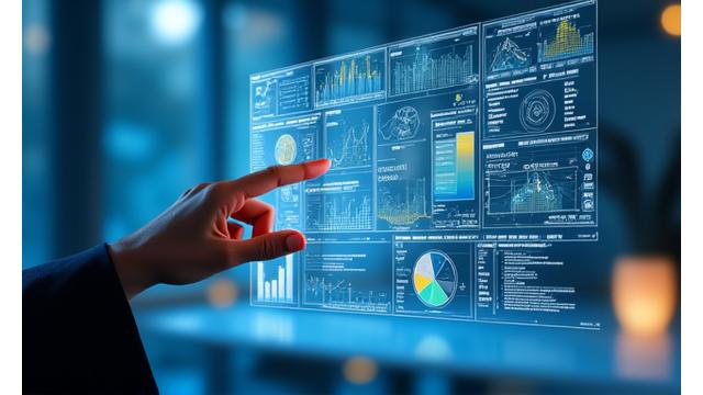 Illustration of various data points converging into a cohesive graph, symbolizing comprehensive market research and analysis.