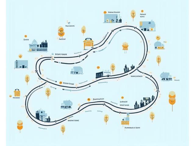 Graphical representation of an attendee journey map with data points and satisfaction scores