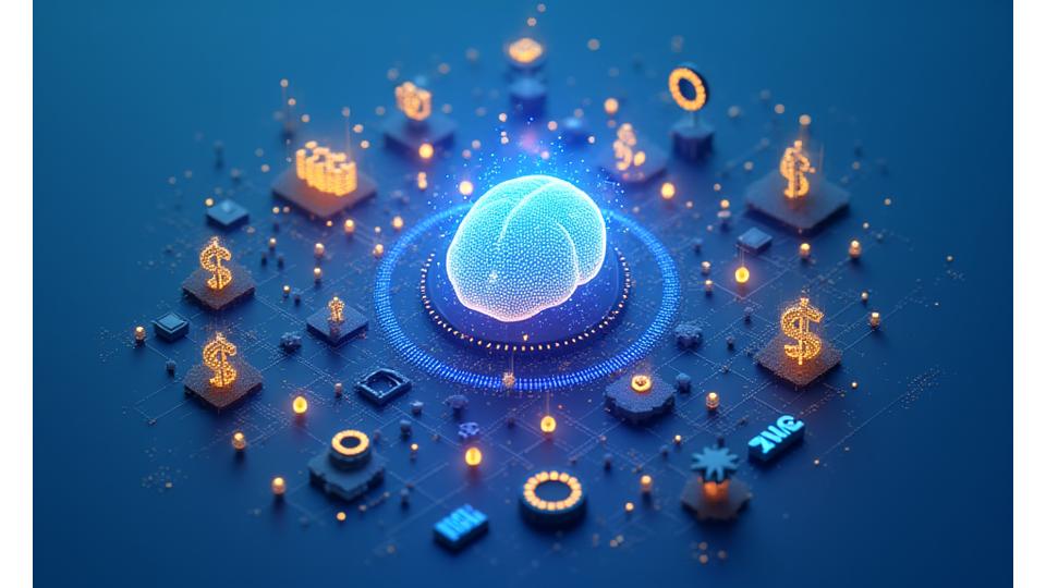 Illustration of diverse data points converging into a cohesive analysis report, representing 360-degree festival analysis