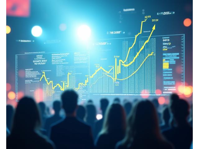 Financial charts and graphs demonstrating high return on investment for sponsors at a festival