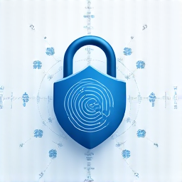 Abstract biometric access icon for secure data access