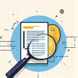 Security audit report icon with magnifying glass