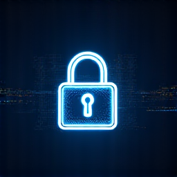 Digital lock icon representing data encryption