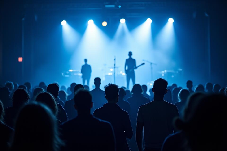 Festival goers enjoying a backstage view of a vibrant stage, emphasizing exclusive access.